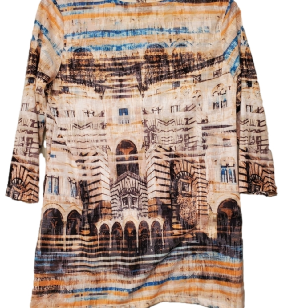Knit Chich Italian scenery size small tunic. - Picture 2 of 6